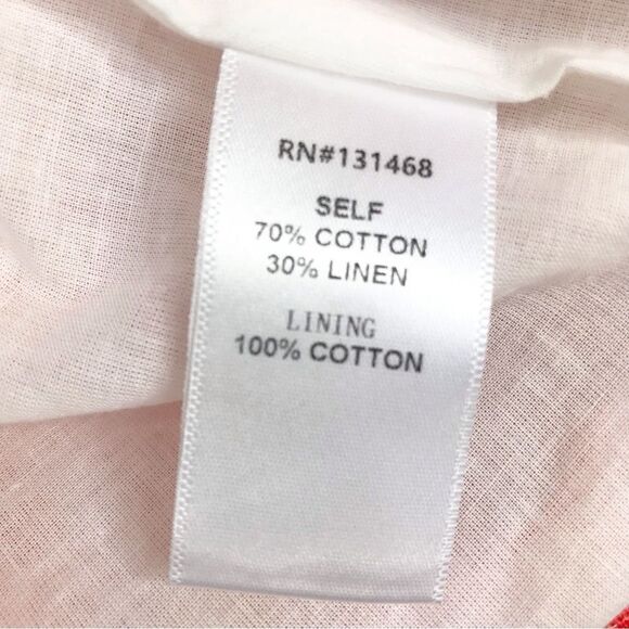 FATE Red Orange Linen Cotton Floral Print Cropped V Neck Spring Blazer NEW - Picture 16 of 16